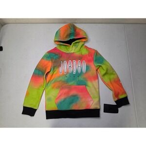 Jordan Nike Boys Infrared Tie Dye Fleece Hoodie Size 6 NEW